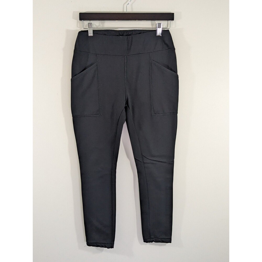 Women's M Tall Reg Carhartt Pants Black Fitted Utility Stretch Ankle Leggings